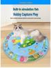 Cartoon Round Inflatable PVC Ice Pad for Cats & Dogs - Scratch-Resistant, Water-Injectable & Thickened