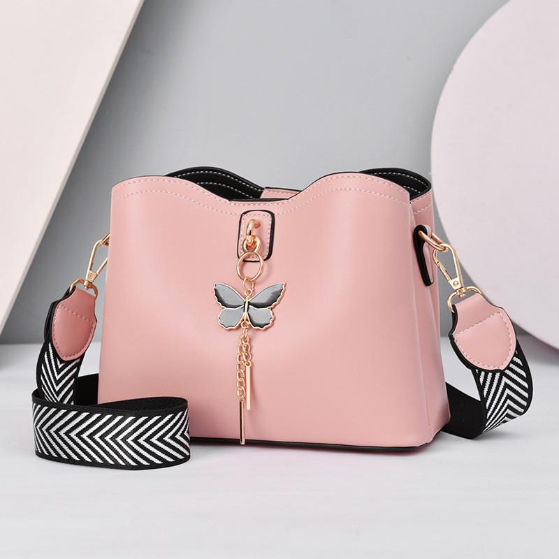 Stylish Bow Shell Bag 2023 New Collection Simple Large Capacity Elegant Monochrome Crossbody Bag розовый