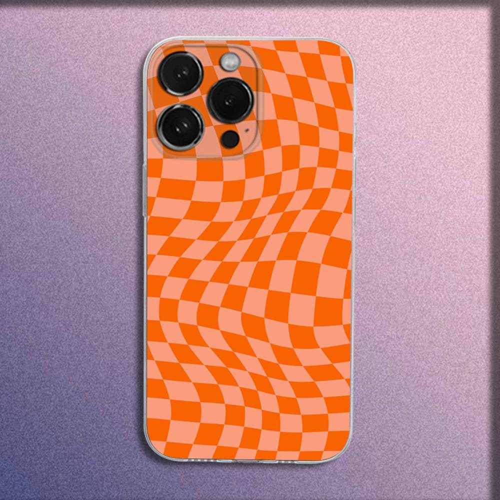 Phone Case For iPhone 16,15,14,13,12,11 Plus,Pro,Max,XR,XS,Plus,E,Mini Checkerboard Checkered Chess Board Transparent Cover iPhone12