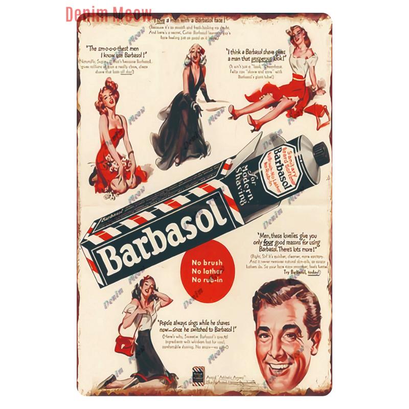 Hair Cutting Retro Plaque, Metal Signs, Barber Shop, Vintage Painting, Wall Posters, Bar, Pub, Shave & Haircut, Home Decor, WY28
