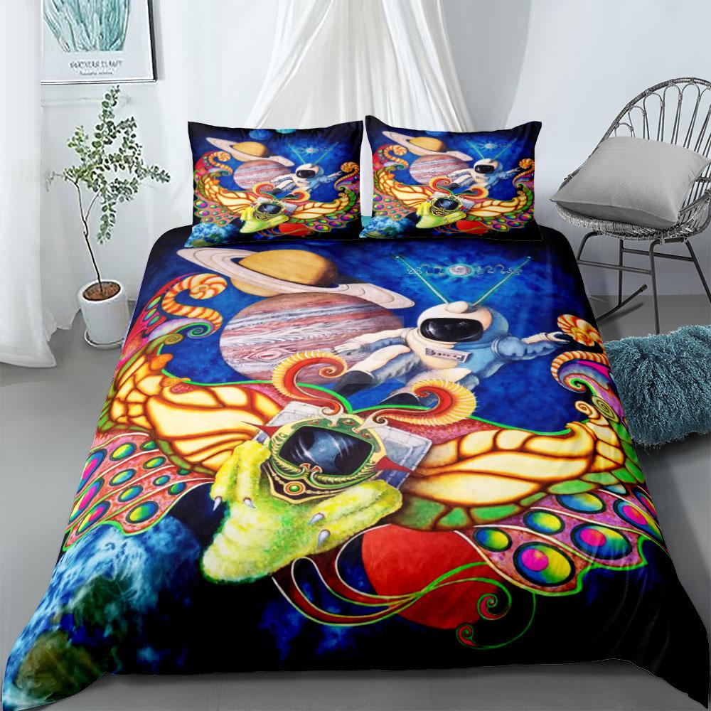 

Space Dream Fantasy Duvet Cover Set King Queen Double Full Twin Single Bed Linen Set EU single(135x200cm)