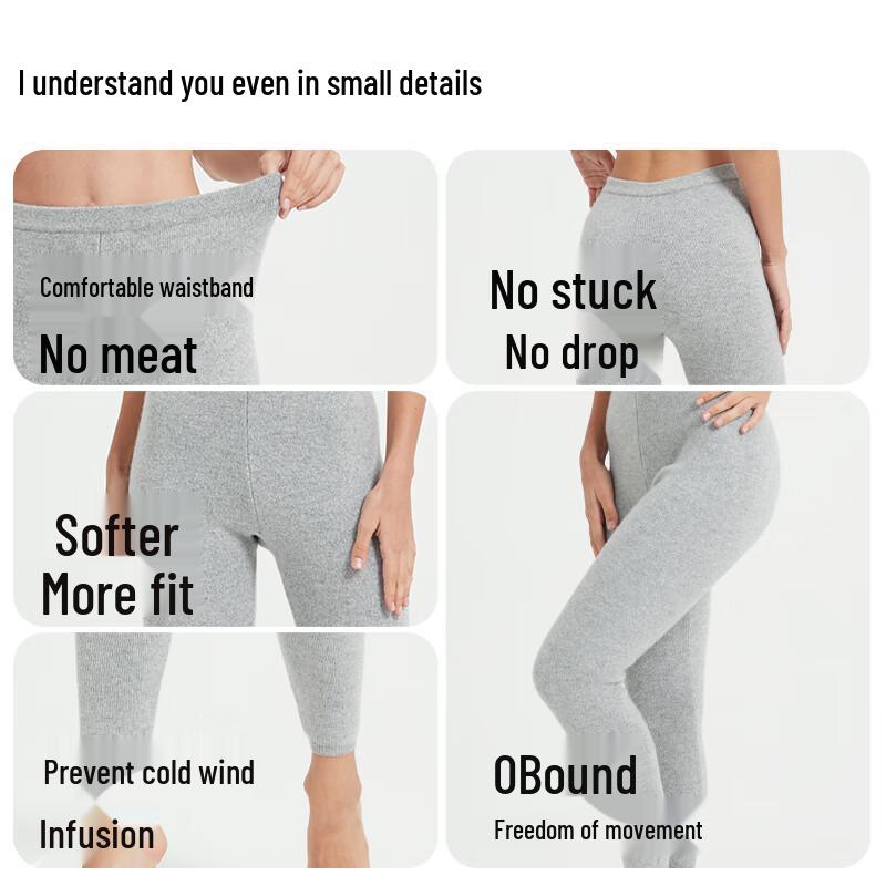 Hengyuanxiang Women's Wool & Cashmere Thermal Leggings