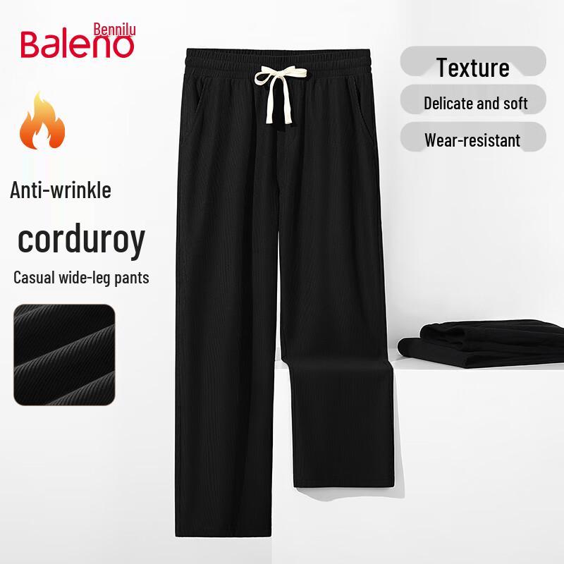 

Baleno Men s 2025 Retro Corduroy Loose Straight Casual Pants 4XL