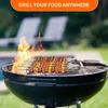 2 Pcs Skewer Holder Anti-Slip Groove Stainless Steel Heavy Duty Long Bbq Tools Barbecue Grilling Shish Kabob Rack Outdoor Tools