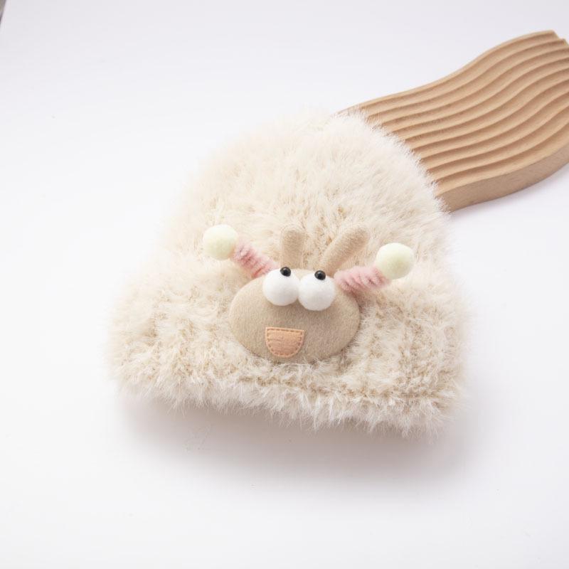 Plüsch Cartoon Strick Baby Mütze mit Ohrenschutz für Jungen & Mädchen