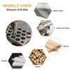 Step Drill Bits 5PCS HSS Titanium Step Drill Bit Set Covering 50 Sizes High Speed Steel Step Bits for Metal DIY Lovers