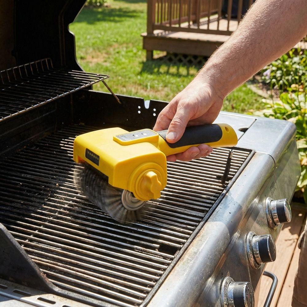 Handheld BBQ Grill Cleaning Brush Wireless Deep Cleaning Brush Electric Roller Brush  Outdoor Grill