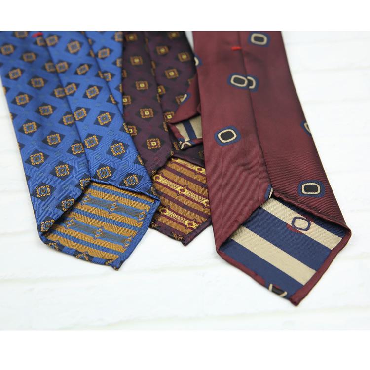 Men's Formal Arrow-Shaped Tie - Italian Handmade Rolled Edge, Three-Fold Pleat, Perfect for Weddings & Suits