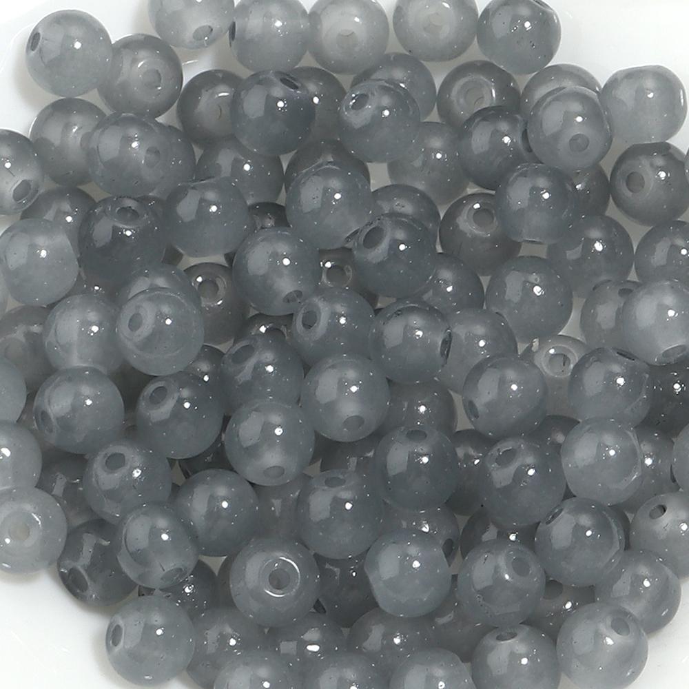 60pcs 8mm Glass Beads Colorful Round Loose Spacer Beads for Jewelry Making DIY Necklace Bracelets Earrings Key Chain Accessories