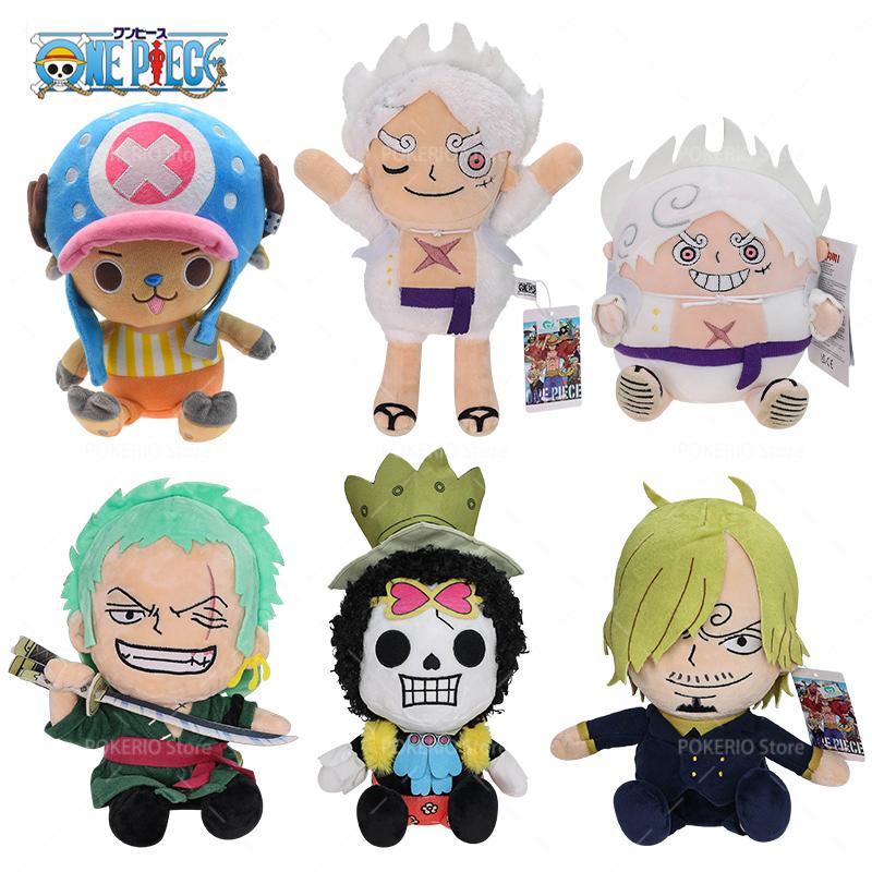 Original One Piece Plüschtier Gear 5 Luffy Sanji Brook Tony Tony Chopper Weiches Kuscheltier Kinder Echtes Anime-Geschenk