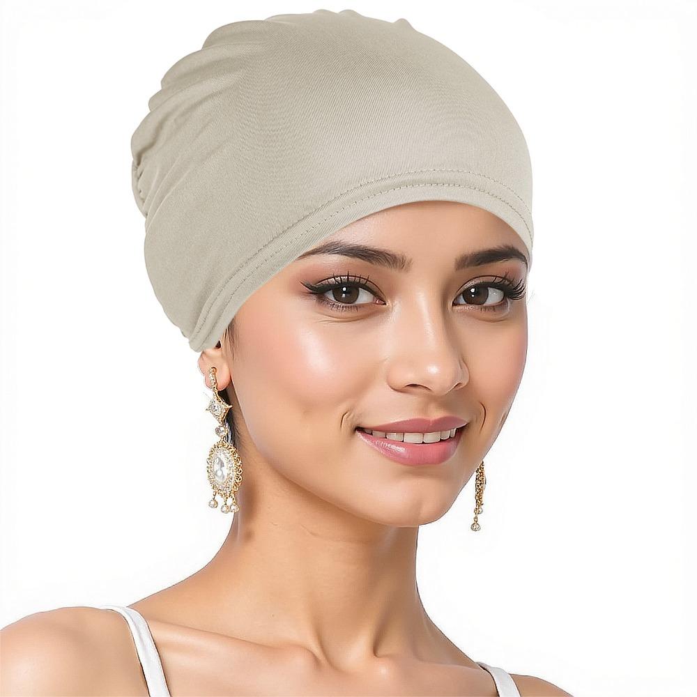 Fashion Elastic Bonnet Cap Cotton Closed Hijab Underscarf New Muslim Hijab Caps