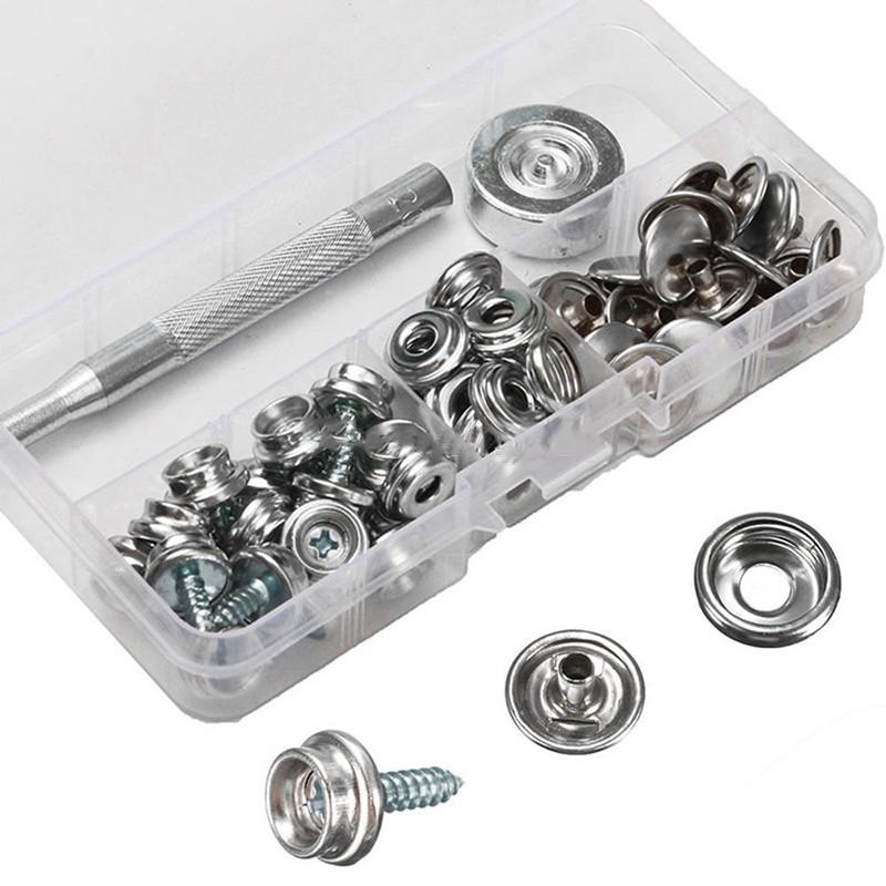 Cheap 62Pcs 5/8" Screw Snap Fastener Kit Boat Marine Canvas Button