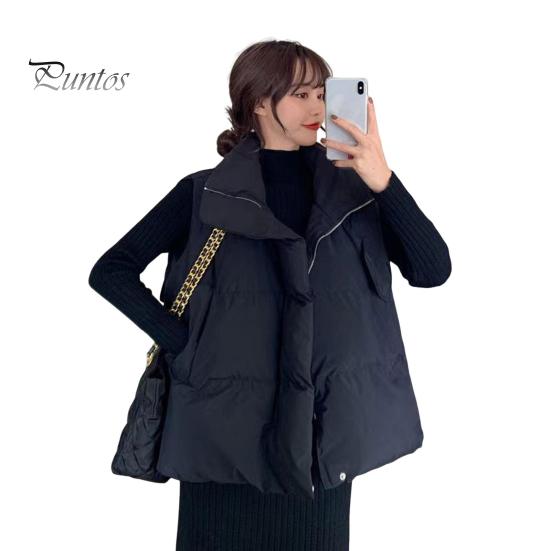 

Женское зимнее хлопковое пальто с отложным воротником, утолщенное, с подкладкой, свободное, ветрозащитное, на молнии, жилет для повседневной носки, для улицы, офиса XL чёрный