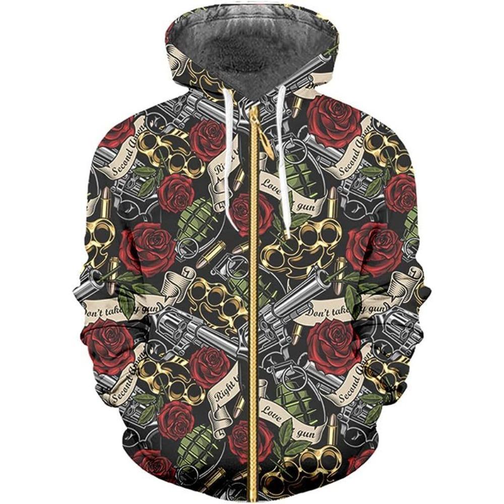 Autumn Winter Zip Up Hoodies Coat Women Deer Tiger Color 3D Printed Men's Zipper Sweatshirt Men's Casual Cardigan Jacket