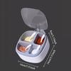 1pc Seasoning Box Spice Jar with Spoon Four-Compartment Transparent Flip-top for Storing Seasonings and Spices