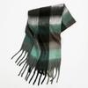High-end color matching mohair scarf women's autumn and winter warmth thickened versatile plaid tassel