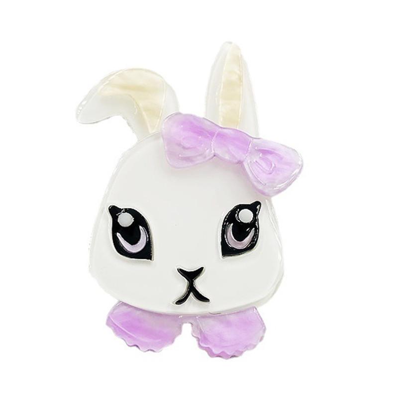 Acrylic Board Brooch Cute Rabbit Corsage Acetic Acid Board Creative Animal Pin