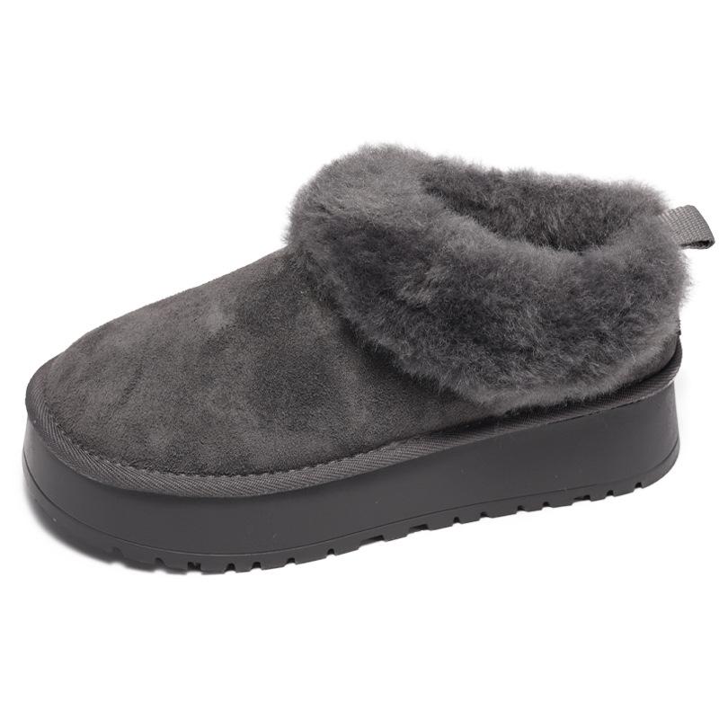

Women s Lightweight Comfortable Thick Sole Cold Warm Padded Snow Boots Non-slip Wear Outdoor Sports Furry Mouth Cotton Boots 40