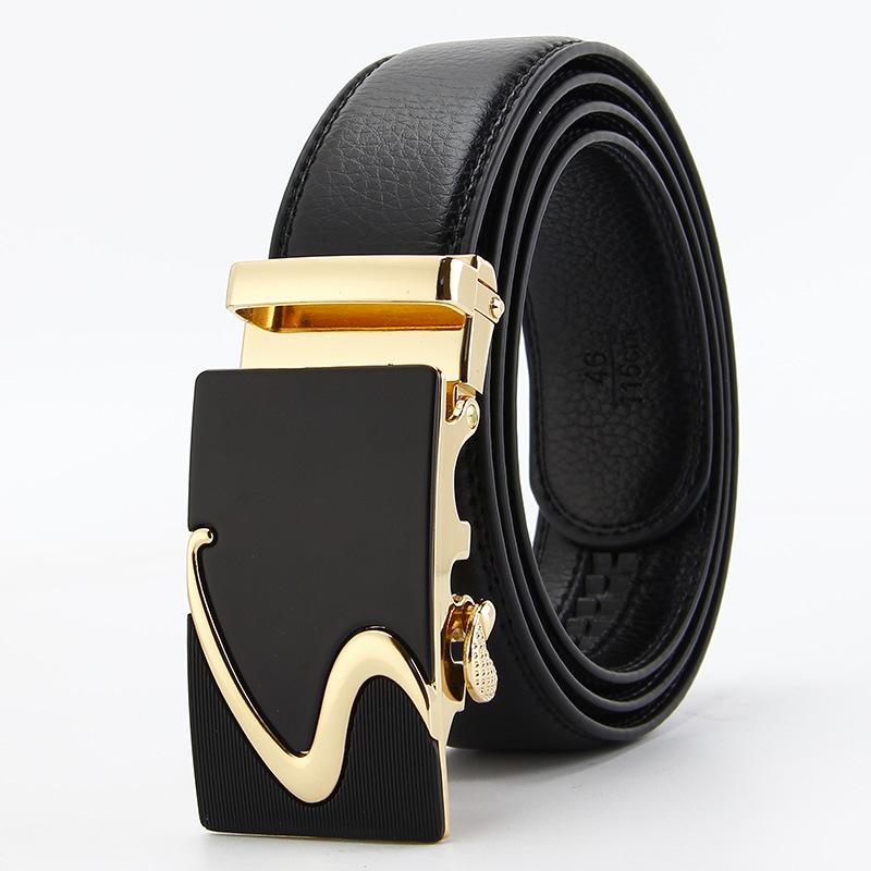 Microfiber Open Edge Automatic Buckle Belt Men's Casual Belt Men's Trouser Belt