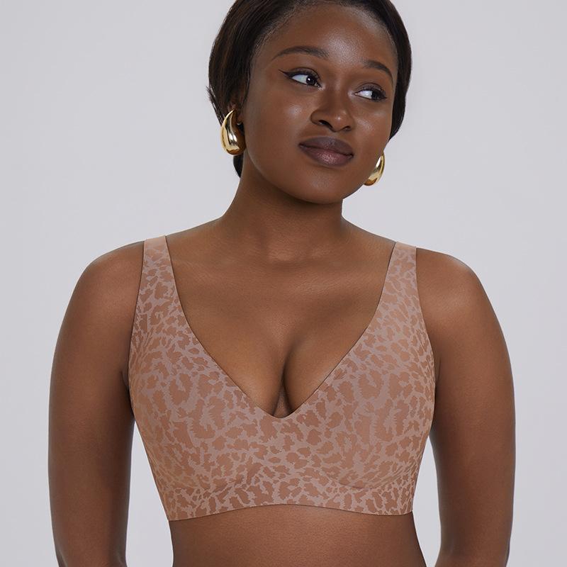 Seamless Wirefree Full Cup Bra for Women Comfortable Undergarment Summer Breathable Black/Beige M-2XL