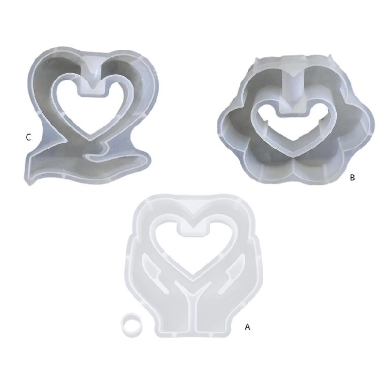 Silicone Resin Molds Charm Heart Small Vases Moulds Home Decors Craft Mold Making Small Vase Perfect for Plant Lovers