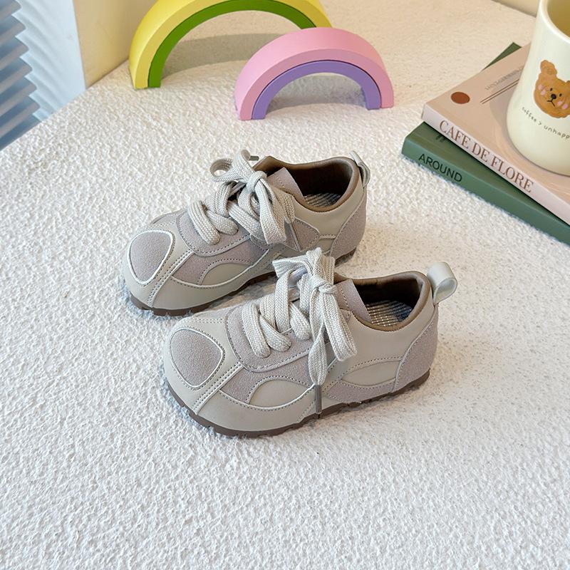 

Korean version of children s casual shoes 2025 spring new color matching boys and girls soft baseplate shoes baby moral training shoes 22