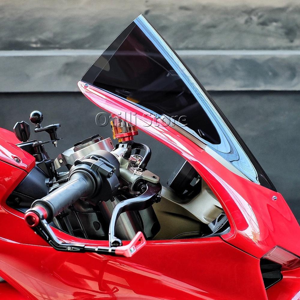 Motorcycle Windshield For Ducati Panigale V4 V4S 2020-2024 Windscreen Heighten Windshield Enlarge Wind Spoiler Cover Fairing