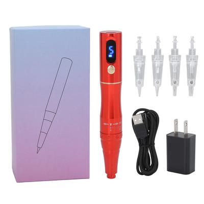 Semi Permanent Makeup Machine Cordless Charging Tattoo Microblading Pen for Eyebrow Lip Red