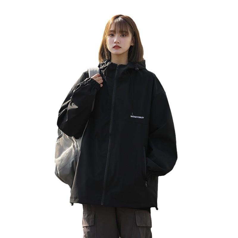 Spring and Autumn Charge Jacket Outdoor Sports Jacket Trendy Simple Loose Hooded