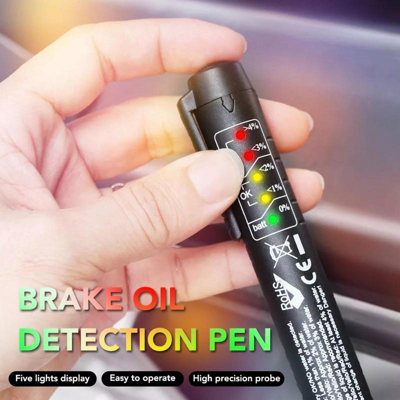 Universal Brake Fluid Tester Accurate Oil Quality Diagnostic Tools LED Indicator Liquid Testing Pen Car Brake Fluid Tester Pen