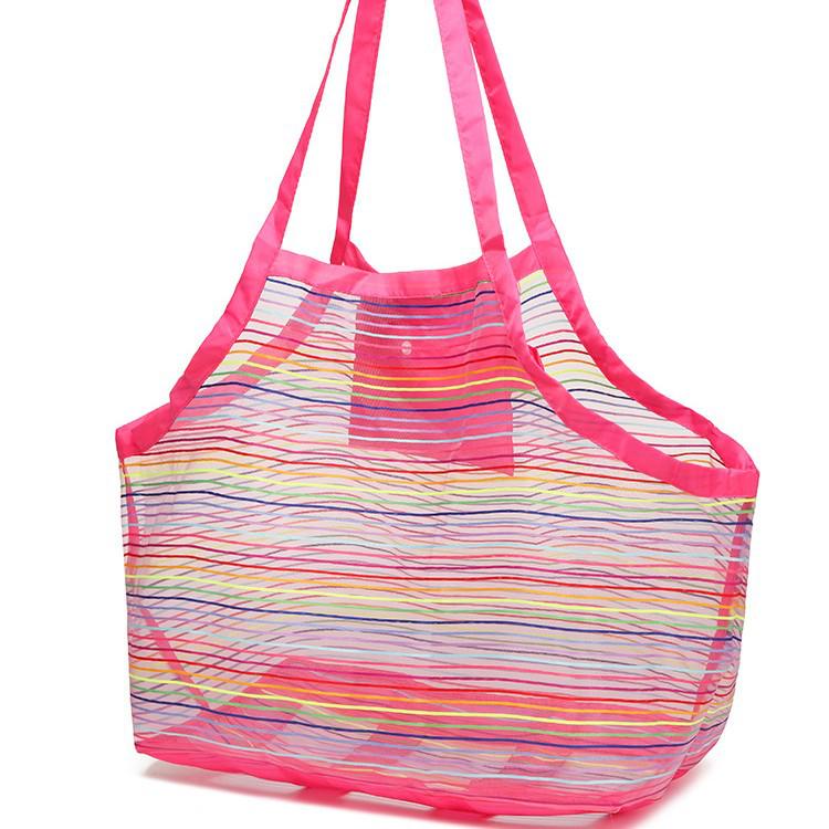 Foldable Mesh Beach Bag for Kids' Toys & Sand Tools - Quick Storage Solution