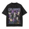 Gojo Satoru Anime Jujutsu Kaisen Camiseta de Verano Harajuku Hombre Algodón Fitness Vintage Calle Oversize Mujer Manga Corta