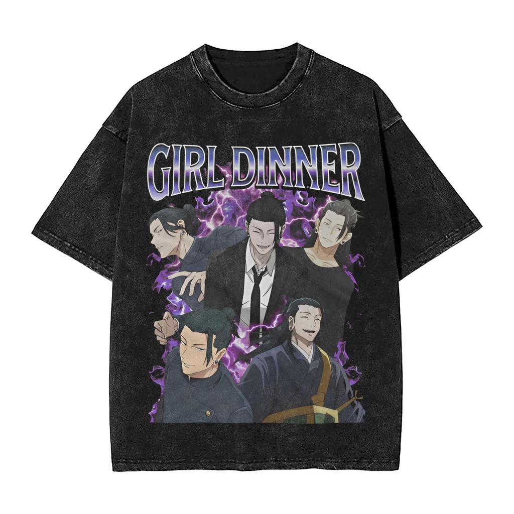 Gojo Satoru Anime Jujutsu Kaisen Camiseta de Verano Harajuku Hombre Algodón Fitness Vintage Calle Oversize Mujer Manga Corta