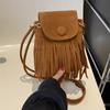 Nylon Bohemian Fringed Crossbody Bag Square Bag Tassel Shoulder Bag Bohemian Shoulder Bag  Daily