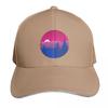 Subtle Bisexual Pride Flag Mountainscape Baseball Cap Unisexs Big Size Hat Mountaineering Western Hat Sunscreen Golf Women Unisexs