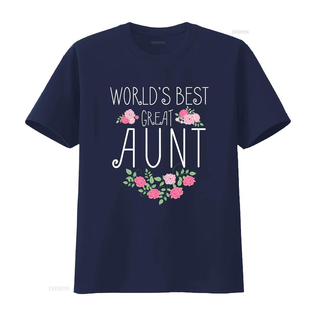 Family World s Best Great AunT T Shirt Funny Auntie Ever  vintage Washed Versatile Casual homme fashion Slightly Unisex