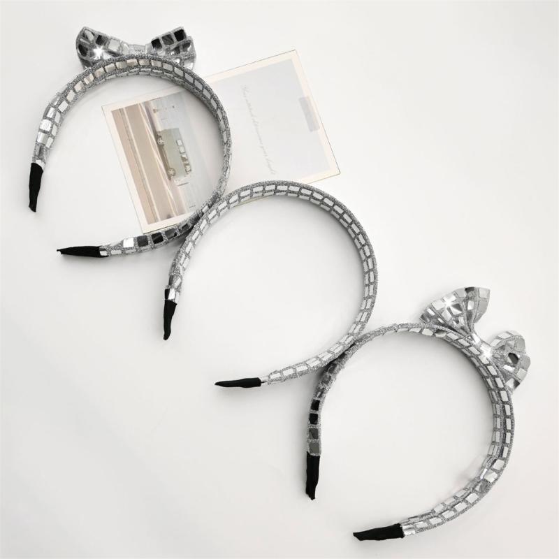 Stylish Sparkles Sequins Embellished Headbands Soft Breathable Fashion Hairpiece for Wedding Party Special Occasion