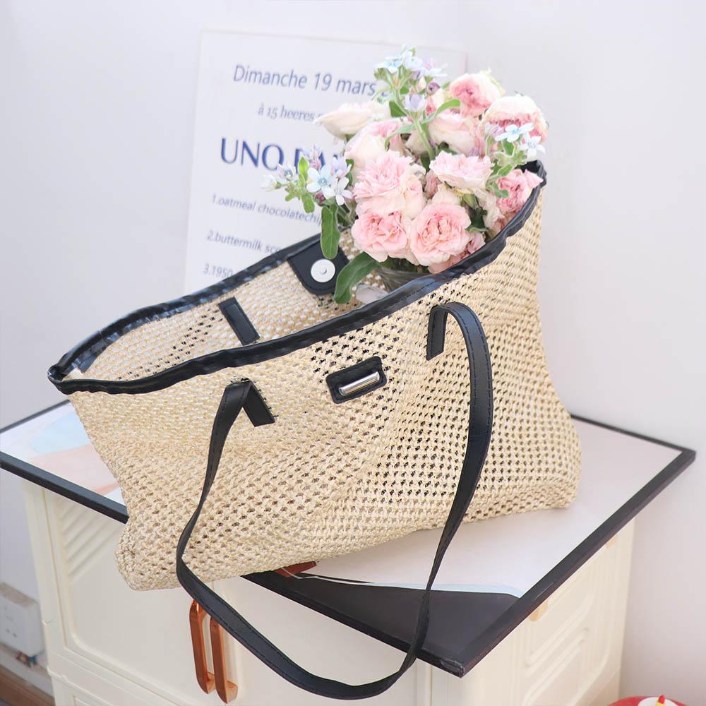 Boho Woven Straw Bag Beach Shoulder Bags Ins Straw Tote Bag  for Ladies/Girls