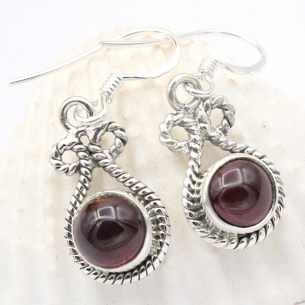 Månsten Ametist Granat Kvinnor Örhänge 100 % 925 Sterling Silver Handgjorda smycken