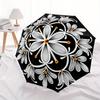 1pc Floral Mandala Design Automatic Open/Close Umbrella, Umbrella with cartoon Design, Portable Compact Umbrella for Men & Women, Good Holid
