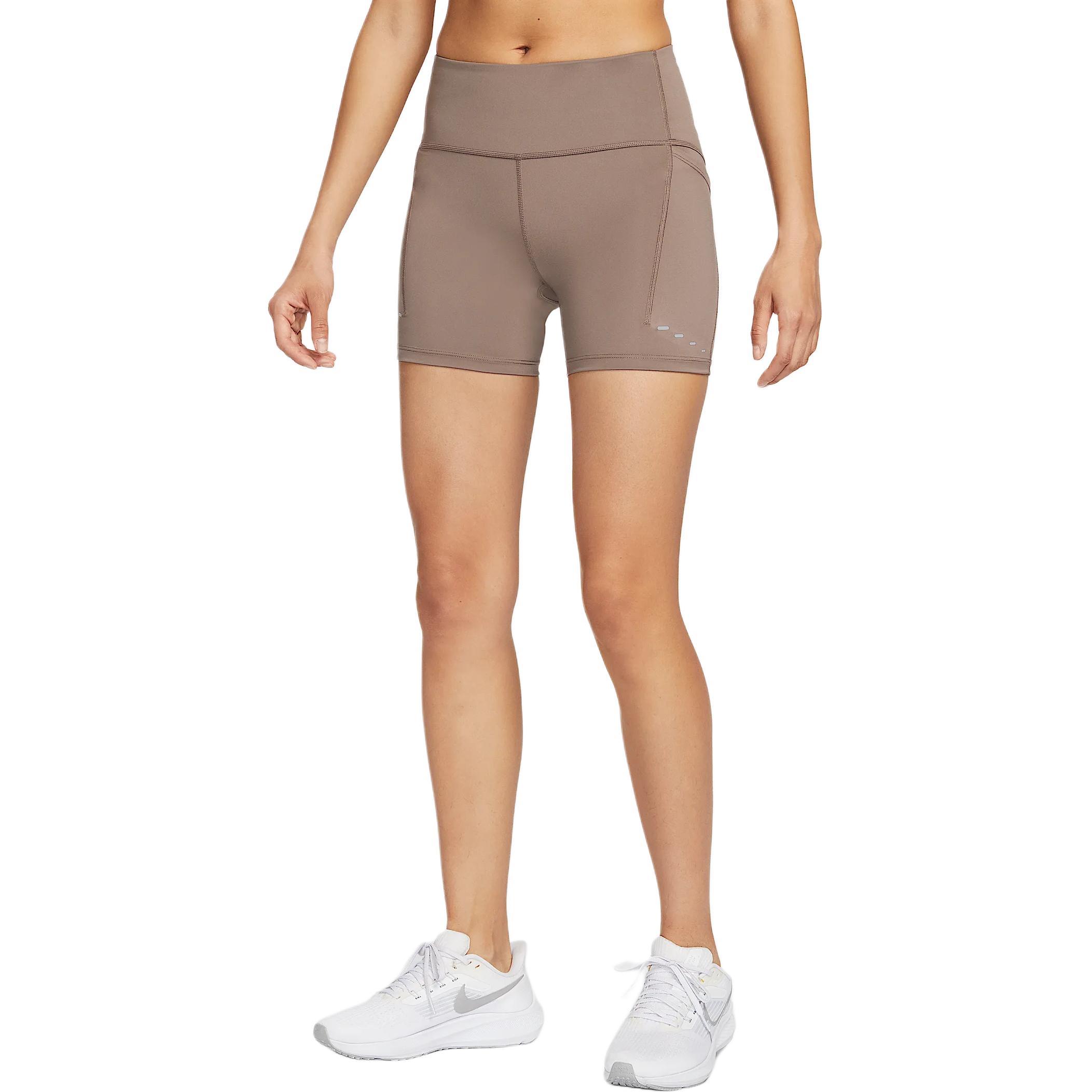 

Nike High-Waisted Logo Fitted Three-Quarter Sports Shorts Women shorts Brown HJ2259-233 XS