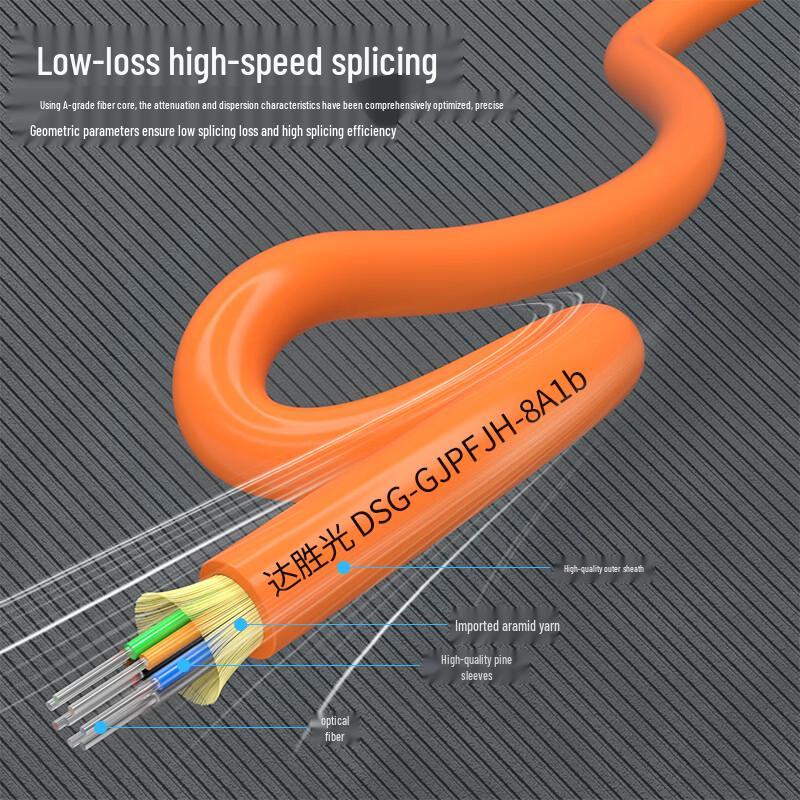 Dasheng Light Indoor Multimode 8-Core Fiber Optic Patch Cord