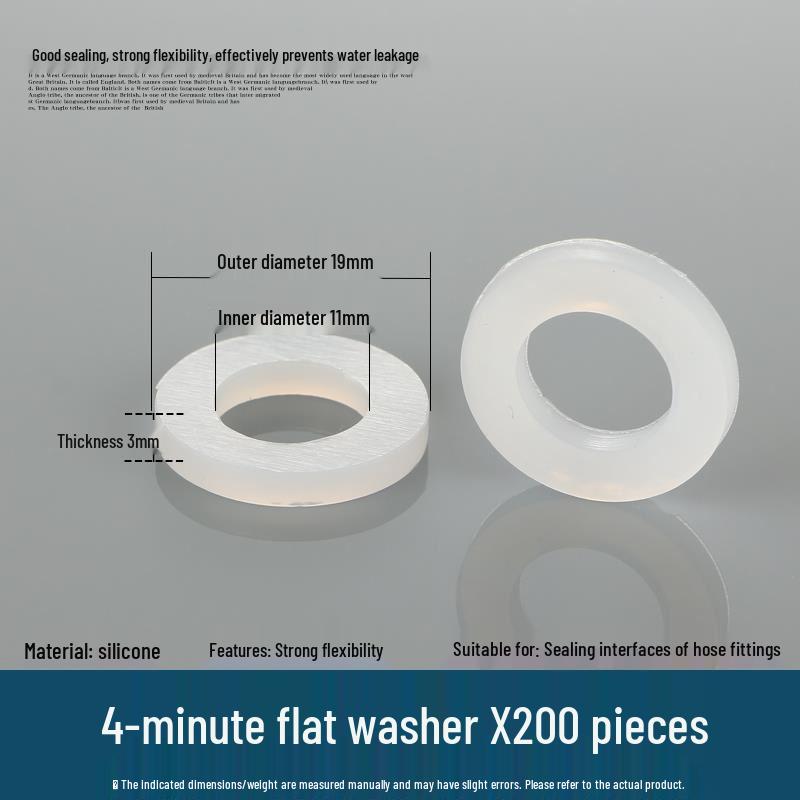 Silicone Rubber Gasket for Water Heater Inlet Pipe: Flat Washer & Corrugated Pad