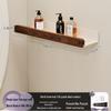Walnut Corner Bathroom Shelf - Punch-Free Triangle Restroom Storage