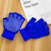 1Pair Women Men Yoga Gloves  Pilates Indoor Dance Fitness Training Half-Finger Gloves Anti-Slip Warm Open-Fingered Gloves