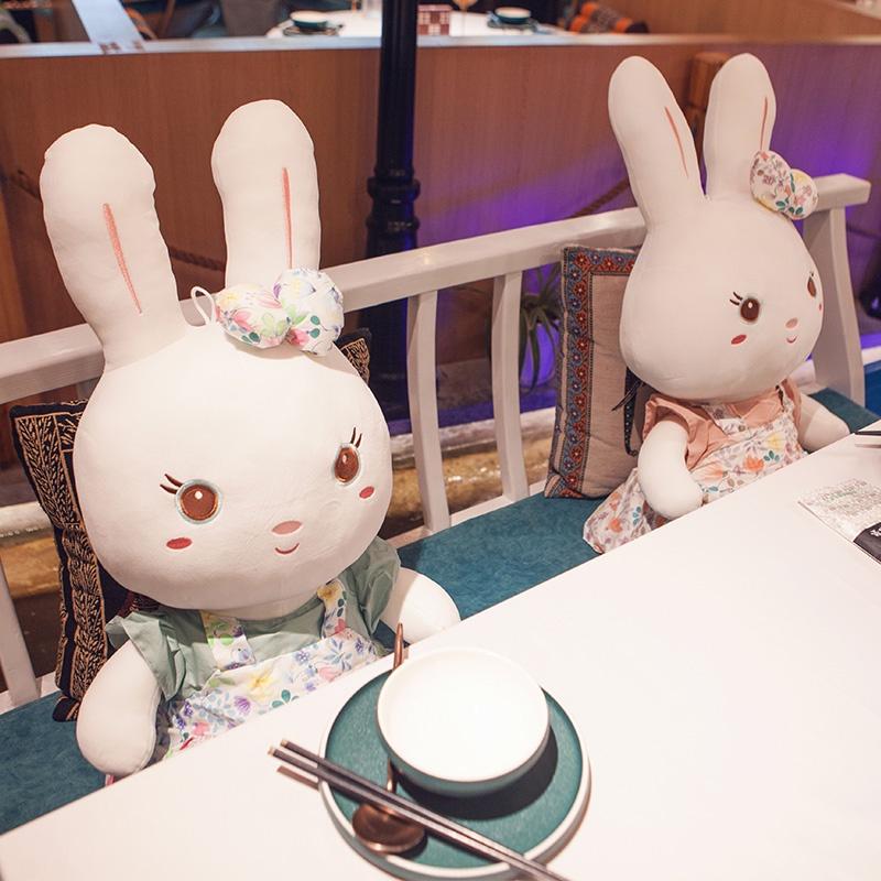 Cute Bunny Plush Toy Tianyuan Flower Cloth Dress Rabbit Princess