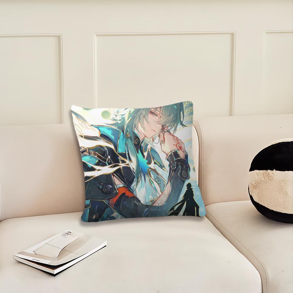Anaxa Game Honkai Star Rail Cushion Cover Cushion Room Bedroom Headboard Sofa Living Backrest Nap Time Pillow Case