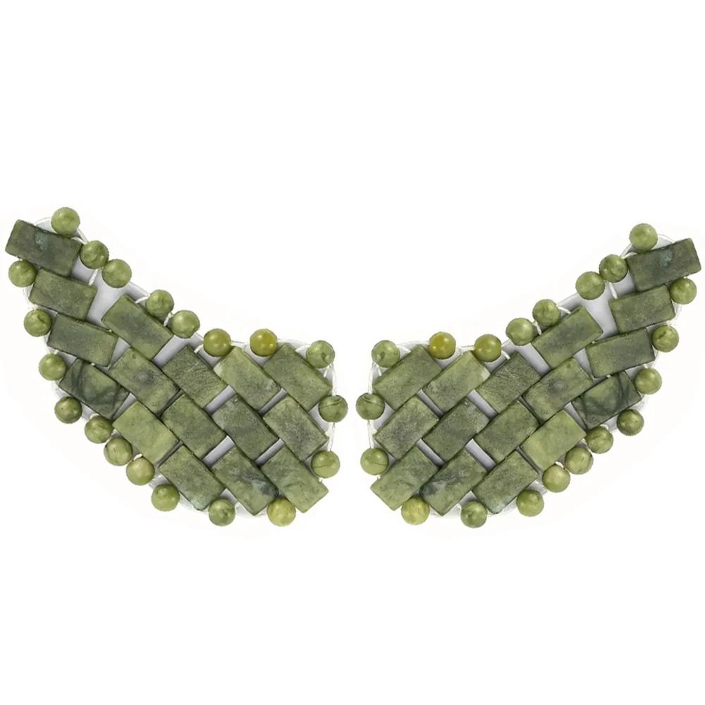 Jade Eye Mask Facial Eyes Sleeping Mask Relief Eye Cover Facial Cooling Mask Hot & Cold Therapy Soothing  Anti-Aging Skincare