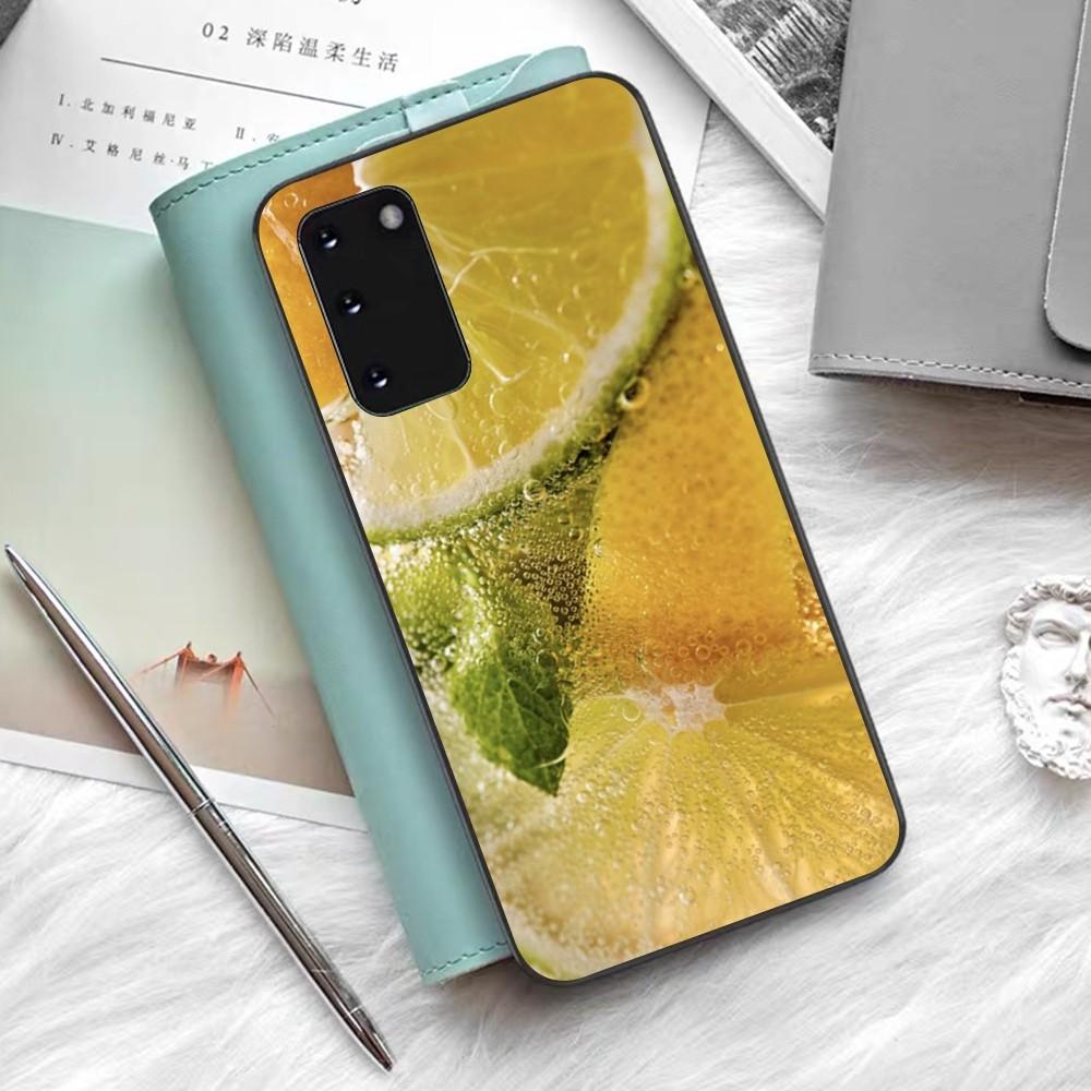 Fruit Lemon Phone Case Silicone PC+TPU For Samsung S10 20 30 22 23 24 Plus Lite Ultra Cover