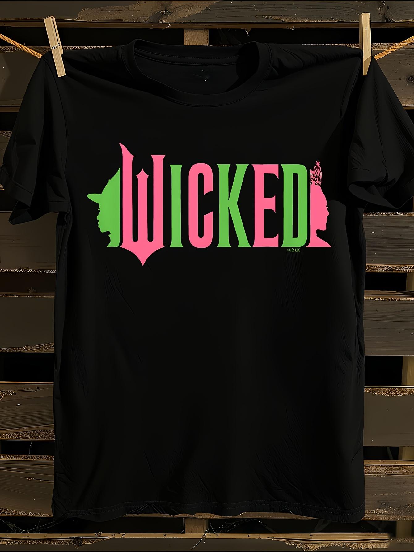 Wicked Fun Graphic T-Shirt Mens Tshirt Womens Tshirts with Letters Print Short Sleeves T-Shirt Casual Street Tee Shirt Top XXXXL